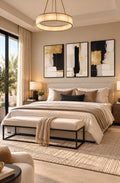Set of 3 Modern Abstract Wall Art – 24" W × 36" H Each