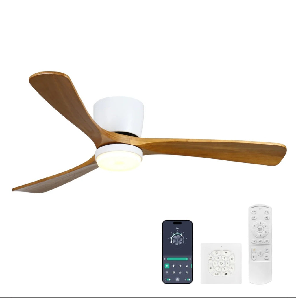 Modern Wood Ceiling Fan with Light