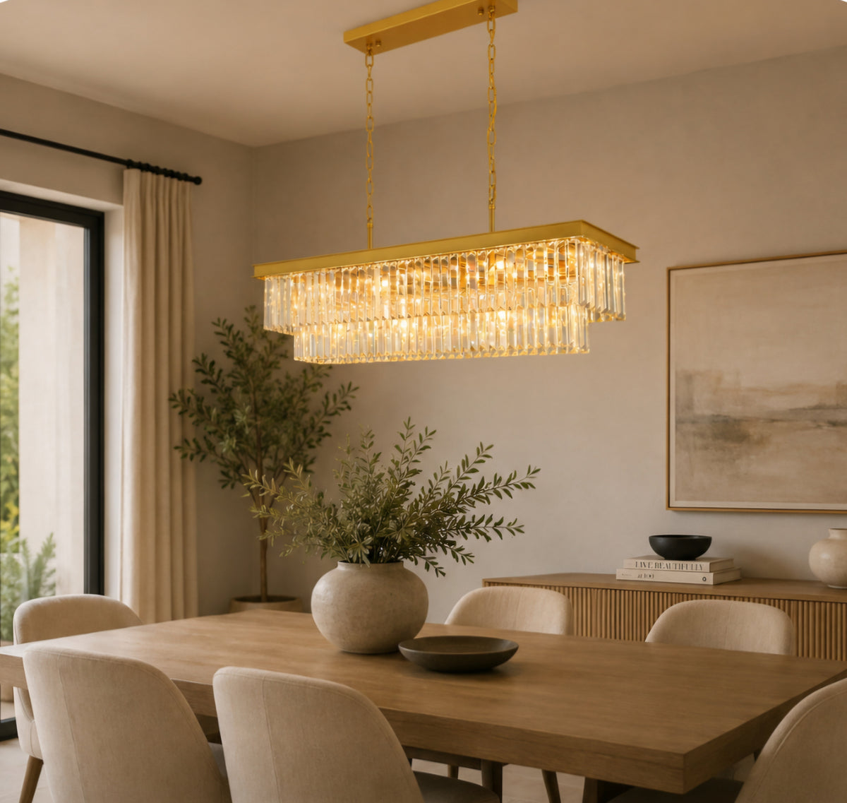 Gold Crystal Chandelier