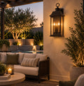 Dark Brown Sensor Outdoor Wall Lantern