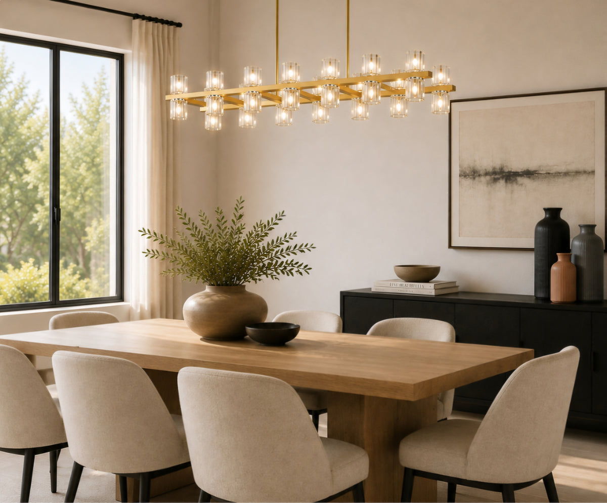 Gold Linear Chandelier