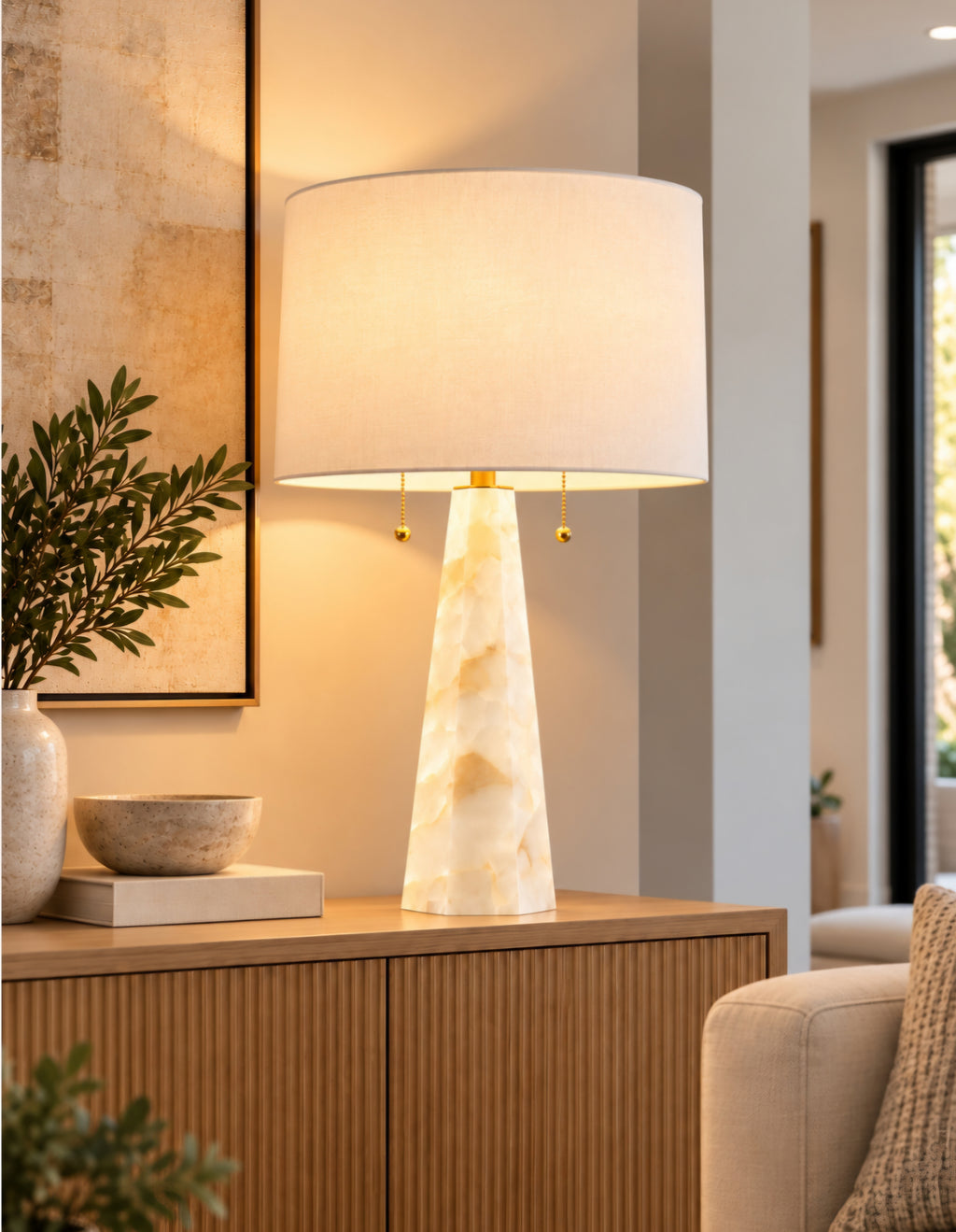 Alabaster Designer Table Lamp