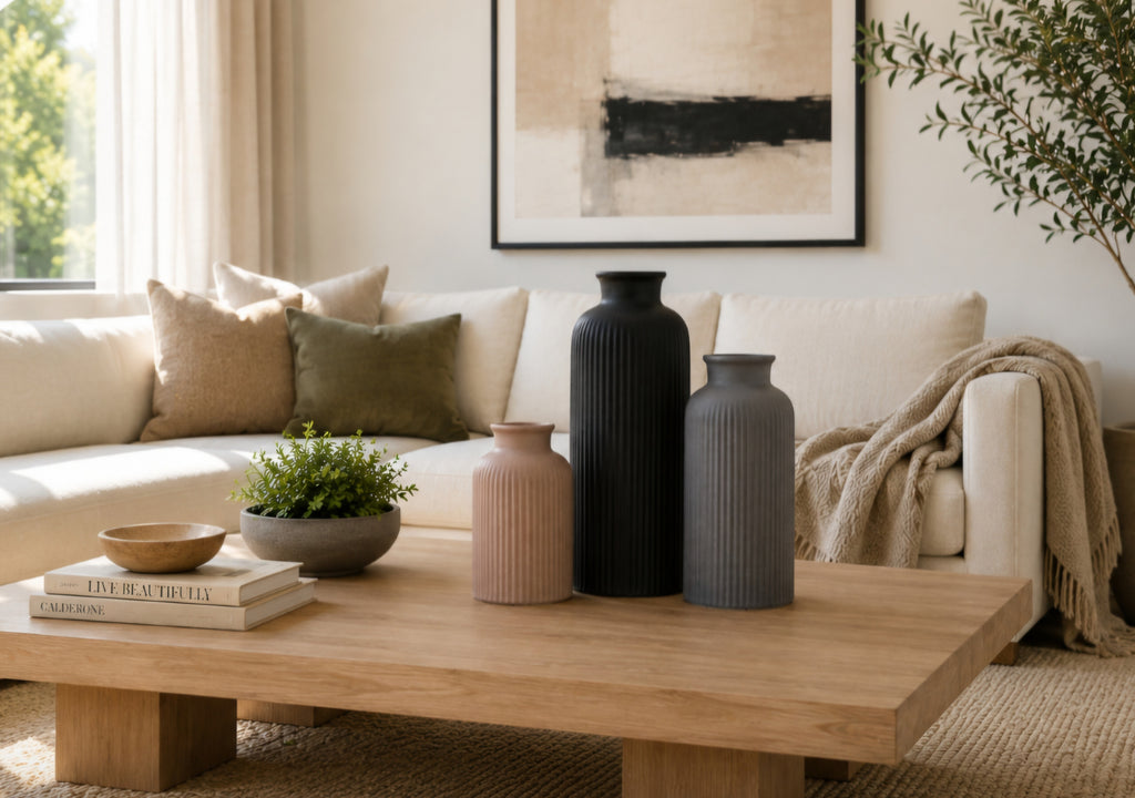 Sculptural Decorative Vase Set
