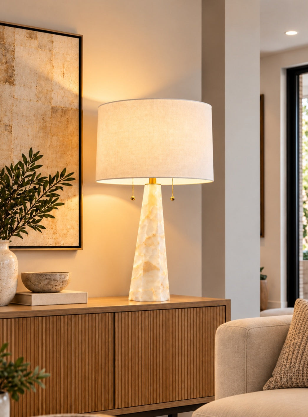 Alabaster Designer Table Lamp