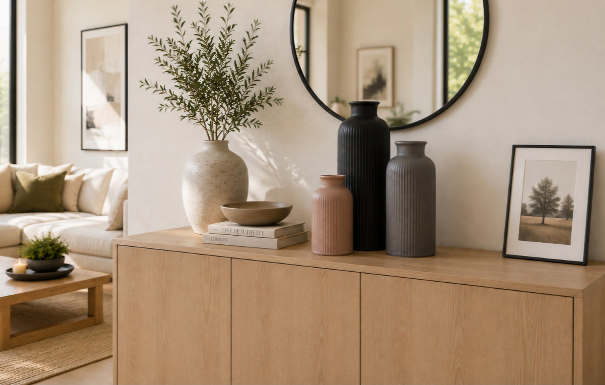 Sculptural Decorative Vase Set